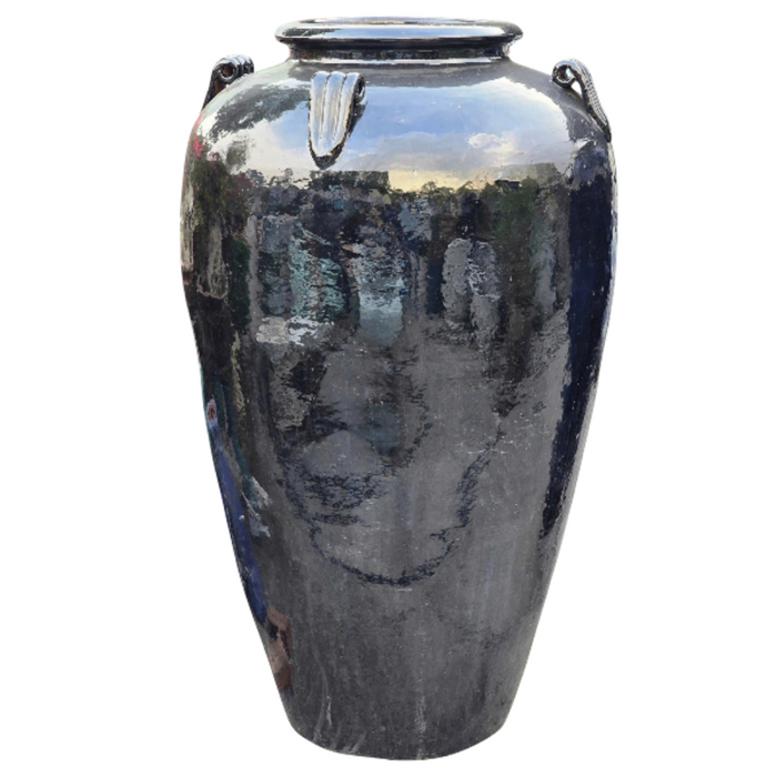 Glazed tall eared jar 78x78x135 'SBK