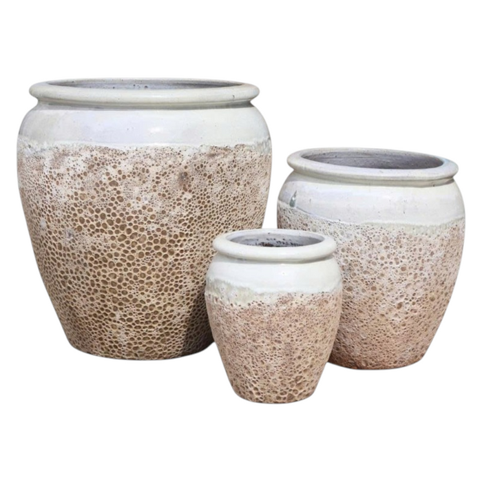 Atlantis rimmed jar 30x30x35 'WH