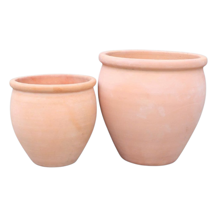 Terracotta rimmed jar 43x42x42