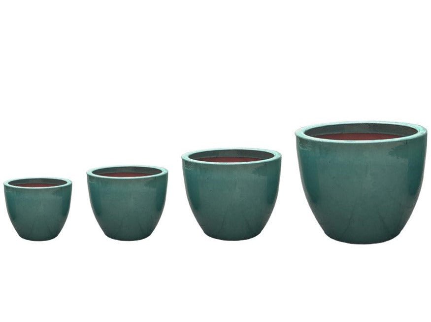 Tall Round Pot Green