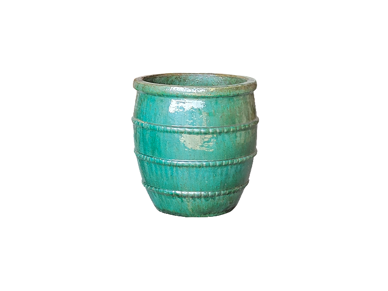 Rim Round Pot - Bottle Green