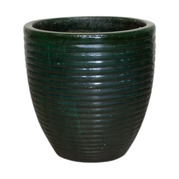 TK Ribbed Ceramic pot 'CGR