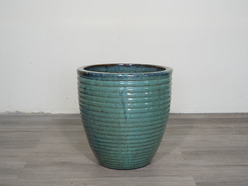 TK Ribbed Ceramic pot 'JGR