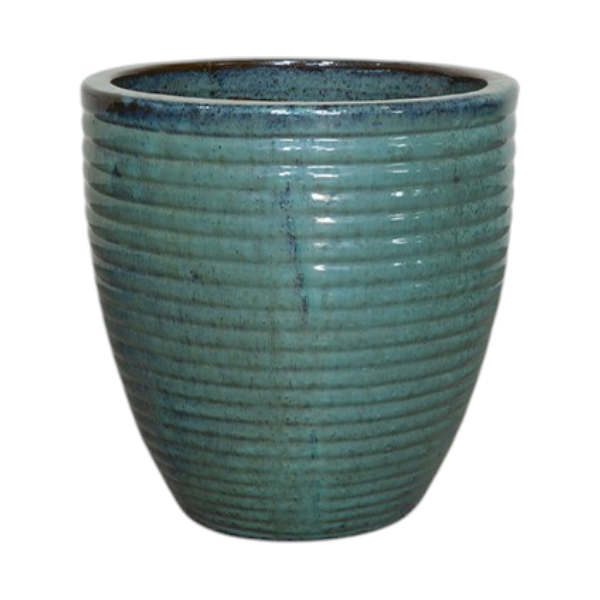 TK Ribbed Ceramic pot 'JGR