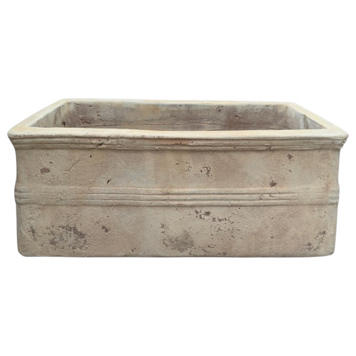 TH Lined Rect Ant. Terra pot 35x35