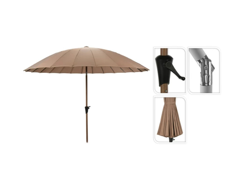 Shanghai umbrella D265cm taupe