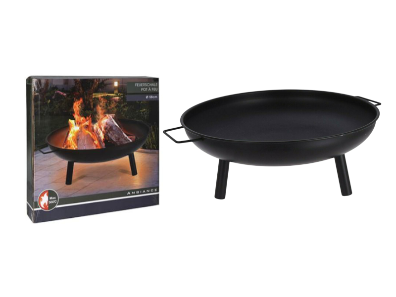 Fire bowl black D58cm