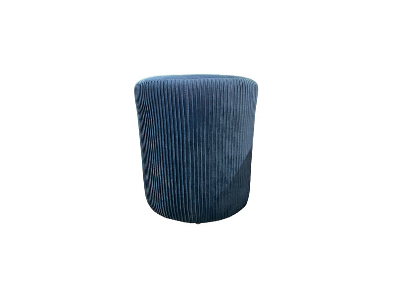 Velvet Round Pouf 'BL