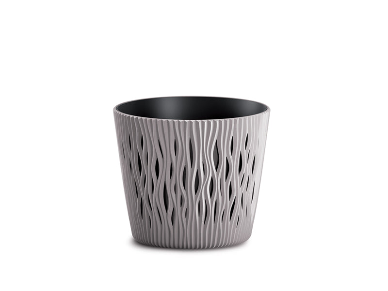 Sandy Round Flowerpot Anthracite - 26cm