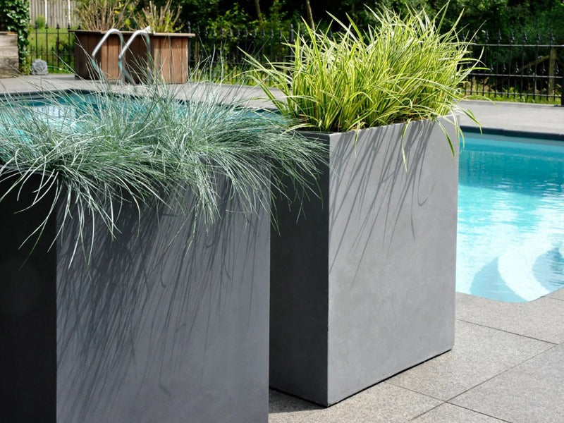 Clayfibre Terrace pot Lead L80 x W30 x H92