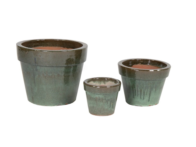 Glazed Basic Pot Falling Blue L0 x W38 x H30