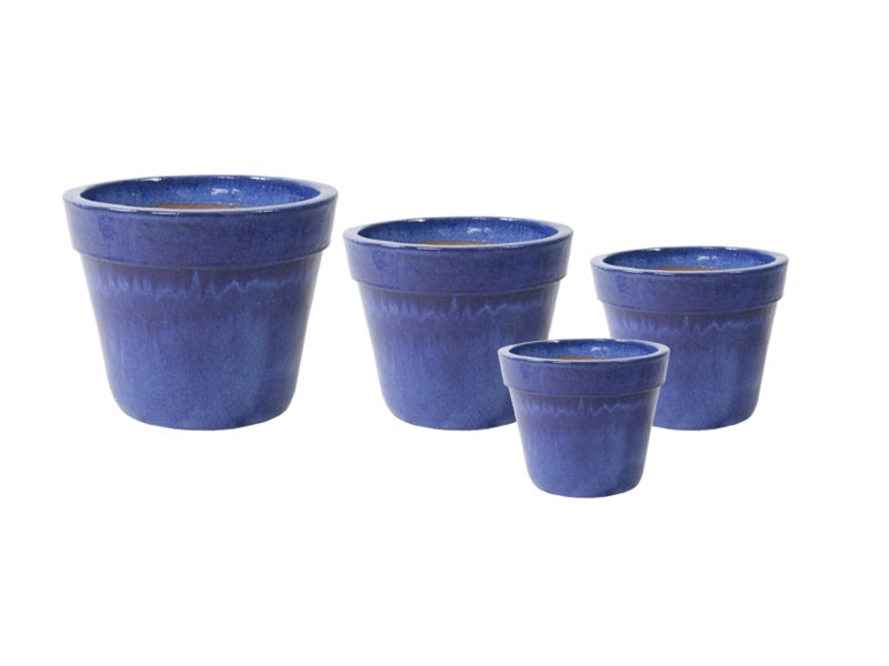 Glazed Basic Pot Falling Blue L0 x W38 x H30